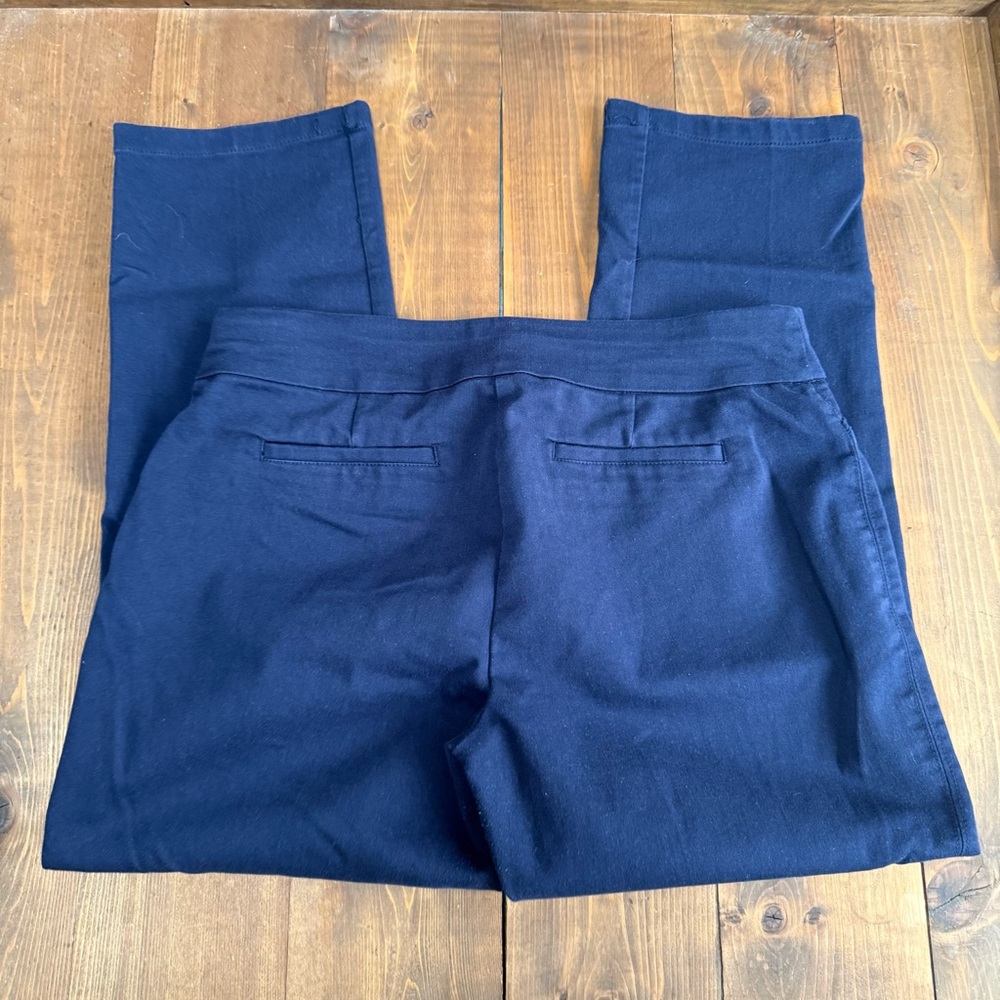 Croft & Barrow The Effortless Stretch Pants Classic Navy Blue Trousers - Picture 4 of 7